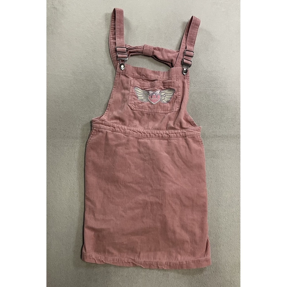 Hot Topic Pink Corduroy Kawaii Overall Jumper Dress Skirtalls Women's Size XL